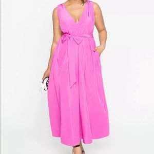 NEW Eloquii Women's Long Pink Dress